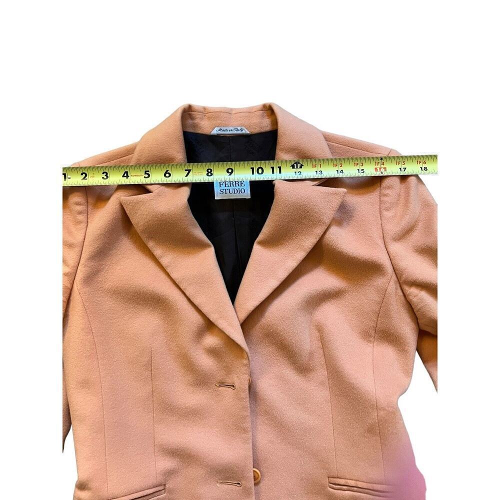 Vintage Gianfranco Ferre Wool/silk Orange Blazer Jacket Sz 42 - Picture 9 of 11
